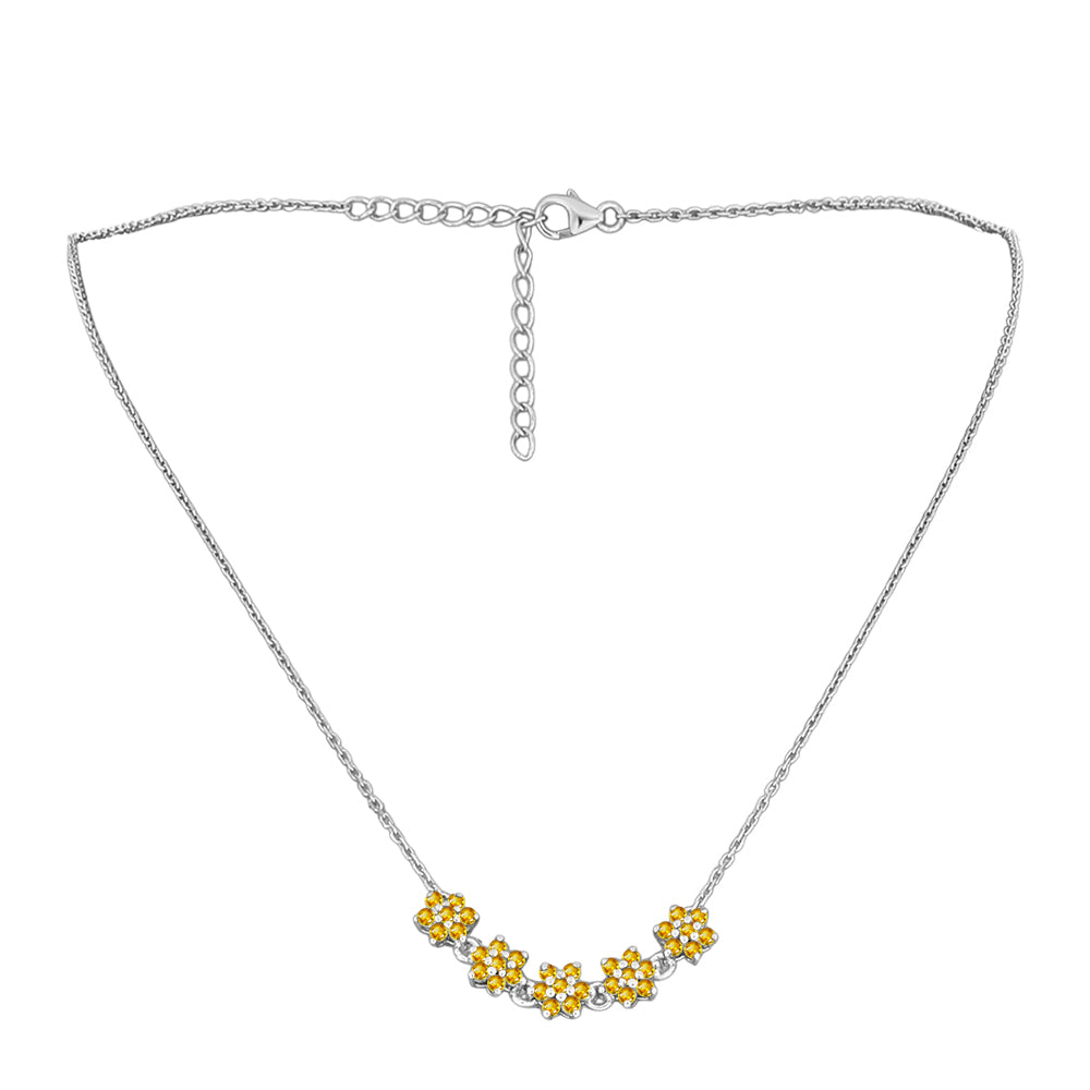 Colier din Argint 925 ( 4.16 grame ) cu Citrin Rio Golden 1.09 Carate 2 
