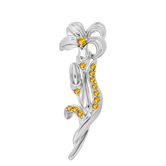 Broşă din Argint 925 ( 3.39 grame ) cu Citrin Rio Golden 0.19 Carate