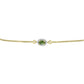 Brățară din Argint 925 Placat cu Aur ( 2.58 grame ) cu Safir verde și Topaz Alb 0.4 Carate