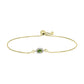 Brățară din Argint 925 Placat cu Aur ( 2.58 grame ) cu Safir verde și Topaz Alb 0.4 Carate