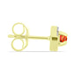 Cercei din Argint 925 Placat cu Aur ( 1.81 grame ) cu Turcoaz Mohave și Topaz Alb 0.29 Carate