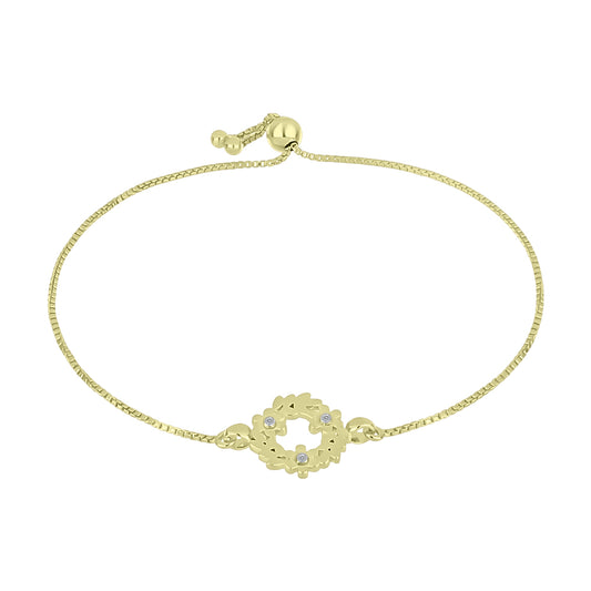 Brățară din Argint 925 Placat cu Aur ( 3.8 grame ) cu Diamant Alb 0.02 Carate