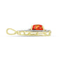 Pandantiv din Argint 925 Placat cu Aur ( 2.39 grame ) cu Turcoaz Mohave și Topaz Alb 2.26 Carate
