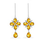 Cercei din Argint 925 ( 4.72 grame ) cu Citrin Rio Golden și Topaz Alb 4.39 Carate