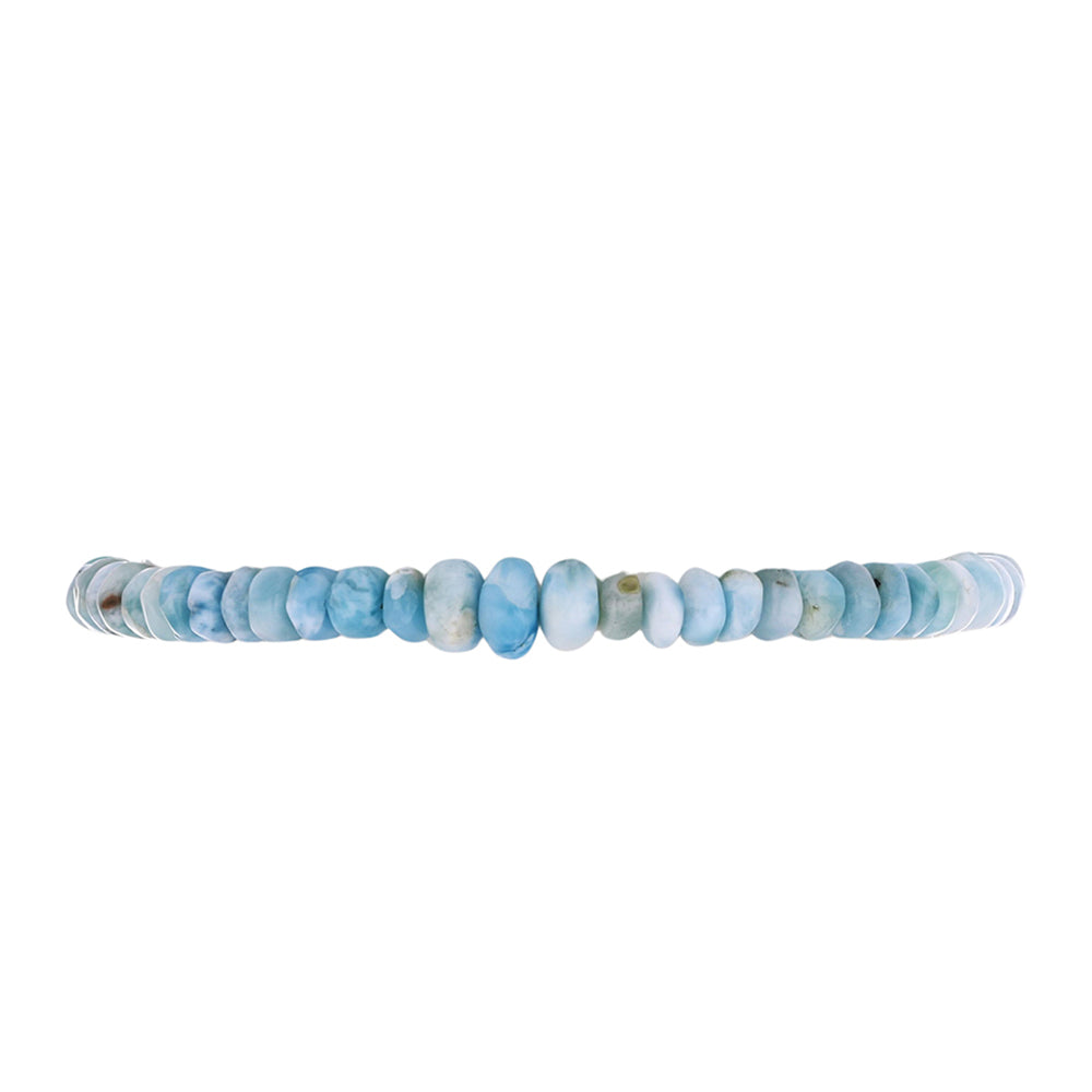 Brățară din Argint 925 Placat cu Aur ( 1.75 grame ) cu Larimar(Piatra delfinului) 47.43 Carate