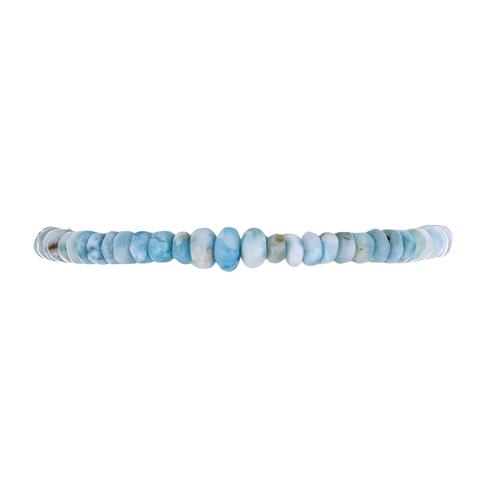 Brățară din Argint 925 Placat cu Aur ( 1.75 grame ) cu Larimar(Piatra delfinului) 47.43 Carate 2 