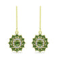 Cercei din Argint 925 Placat cu Aur ( 2.98 grame ) cu Safir verde și Topaz Alb 1.74 Carate