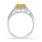 Inel din Argint 925 ( 2.41 grame ) cu Citrin Rio Golden și Topaz Alb 2.67 Carate