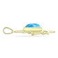 Pandantiv din Argint 925 Placat cu Aur ( 3.17 grame ) cu Larimar(Piatra delfinului) 2.3 Carate