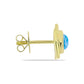 Cercei din Argint 925 Placat cu Aur ( 2.98 grame ) cu Larimar(Piatra delfinului) 1.15 Carate