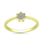 Inel din Argint 925 Placat cu Aur ( 1.88 grame ) cu Diamant Alb 0.09 Carate