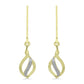 Cercei din Argint 925 Placat cu Aur ( 1.73 grame ) cu Diamant Alb 0.06 Carate