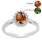 Inel din Argint 925 ( 2.45 grame ) cu Zultanit Anatolian Certificat cultivat în laborator și Topaz Alb 1.06 Carate
