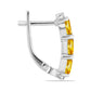 Cercei din Argint 925 ( 3.09 grame ) cu Citrin Rio Golden și Topaz Alb 1.37 Carate