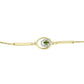 Brățară din Argint 925 Placat cu Aur ( 3.23 grame ) cu Safir verde și Topaz Alb 0.34 Carate