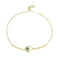 Brățară din Argint 925 Placat cu Aur ( 3.23 grame ) cu Safir verde și Topaz Alb 0.34 Carate