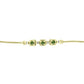 Brățară din Argint 925 Placat cu Aur ( 3.39 grame ) cu Safir verde și Topaz Alb 0.39 Carate