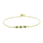 Brățară din Argint 925 Placat cu Aur ( 3.39 grame ) cu Safir verde și Topaz Alb 0.39 Carate