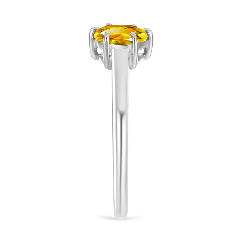 Inel din Argint 925 ( 2.24 grame ) cu Citrin Rio Golden 1.17 Carate 4 