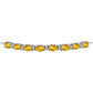 Brățară din Argint 925 ( 5.3 grame ) cu Citrin Rio Golden și Topaz Alb 3.73 Carate
