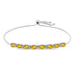 Brățară din Argint 925 ( 5.3 grame ) cu Citrin Rio Golden și Topaz Alb 3.73 Carate