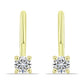 Cercei din Argint 925 Placat cu Aur ( 1.93 grame ) cu Diamant Alb 0.22 Carate
