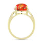 Inel din Argint 925 Placat cu Aur ( 2.77 grame ) cu Turcoaz Mohave și Topaz Alb 3.91 Carate