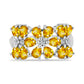 Inel din Argint 925 ( 3.2 grame ) cu Citrin Rio Golden și Topaz Alb 2.32 Carate