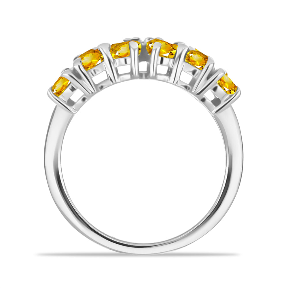 Inel din Argint 925 ( 3.2 grame ) cu Citrin Rio Golden și Topaz Alb 2.32 Carate