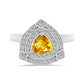 Inel din Argint 925 ( 2.98 grame ) cu Citrin Rio Golden și Topaz Alb 1.03 Carate