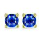 Set din Argint 925 Placat cu Aur ( 2.9 grame ) cu Diamant Alb și Rubin Malagasy 1.95 Carate ( Cercei )