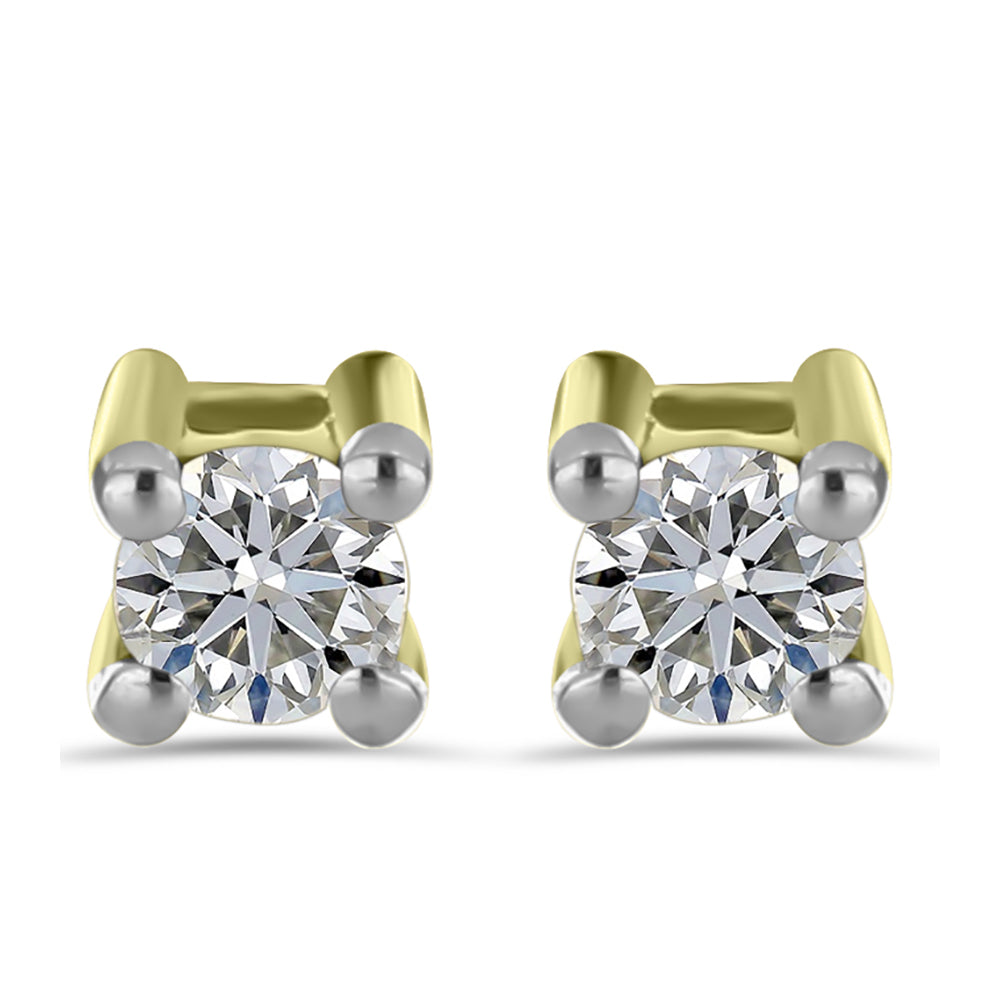 Set din Argint 925 Placat cu Aur ( 2.9 grame ) cu Diamant Alb și Rubin Malagasy 1.95 Carate ( Cercei ) 12 