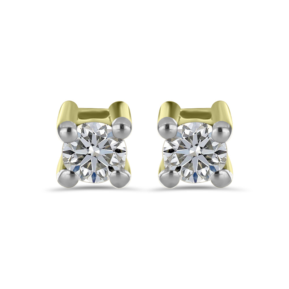 Set din Argint 925 Placat cu Aur ( 2.9 grame ) cu Diamant Alb și Rubin Malagasy 1.95 Carate ( Cercei )