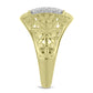 Inel din Argint 925 Placat cu Aur ( 3.94 grame ) cu Diamant Alb 0.11 Carate