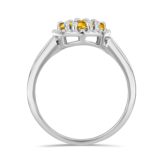 Inel din Argint 925 ( 2.69 grame ) cu Citrin Rio Golden 0.71 Carate