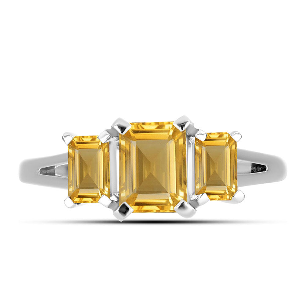 Inel din Argint 925 ( 2.53 grame ) cu Citrin Rio Golden 1.5 Carate 5 