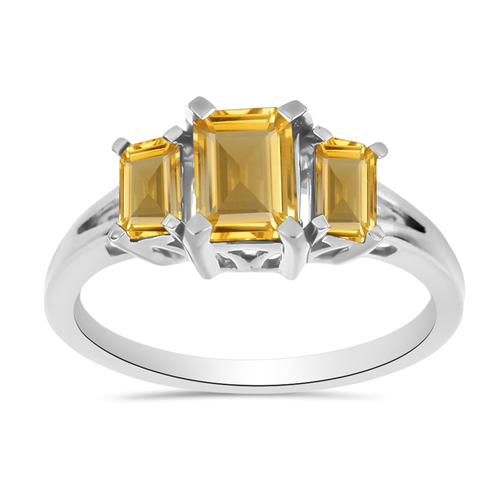 Inel din Argint 925 ( 2.53 grame ) cu Citrin Rio Golden 1.5 Carate
