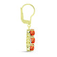 Cercei din Argint 925 Placat cu Aur ( 3.49 grame ) cu Turcoaz Mohave și Topaz Alb 2.26 Carate