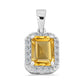 Pandantiv din Argint 925 ( 1.15 grame ) cu Citrin Rio Golden și Topaz Alb 1.74 Carate