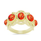 Inel din Argint 925 Placat cu Aur ( 5.45 grame ) cu Turcoaz Mohave 3.33 Carate