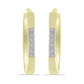 Cercei din Argint 925 Placat cu Aur ( 2.19 grame ) cu Diamant Alb 0.06 Carate