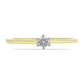 Inel din Argint 925 Placat cu Aur ( 0.85 grame ) cu Diamant Alb 0.11 Carate