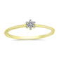 Inel din Argint 925 Placat cu Aur ( 0.85 grame ) cu Diamant Alb 0.11 Carate