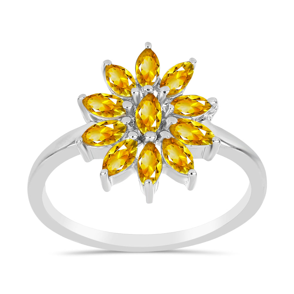 Inel din Argint 925 ( 2.38 grame ) cu Citrin Rio Golden 0.93 Carate 3 