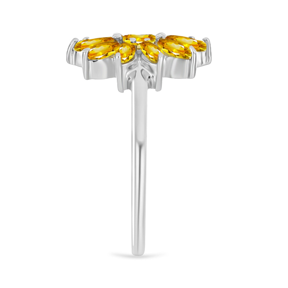 Inel din Argint 925 ( 2.38 grame ) cu Citrin Rio Golden 0.93 Carate 4 