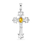 Cruce Pandantiv din Argint 925 ( 2.52 grame ) cu Citrin Rio Golden 0.41 Carate