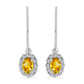 Cercei din Argint 925 ( 2.06 grame ) cu Citrin Rio Golden și Topaz Alb 1.27 Carate
