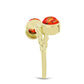 Inel din Argint 925 Placat cu Aur ( 3.35 grame ) cu Turcoaz Mohave 2 Carate