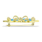 Broşă din Argint 925 Placat cu Aur ( 6.57 grame ) cu Larimar(Piatra delfinului) și Topaz Swiss Blue 2.65 Carate