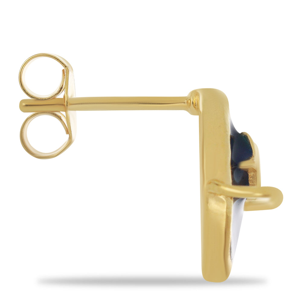 Cercei din Argint 925 Placat cu Aur ( 3.4 grame ) cu Email 3 